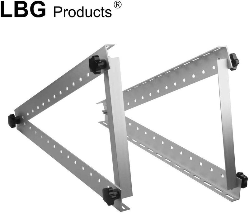 LBG Products Solar Panel Heavy Duty Mounting Rack Brackets with Adjustable and Foldable Tilt Legs,Roof, RV,Motorhome and Any Flat Surface Off Grid (22 inch Length)