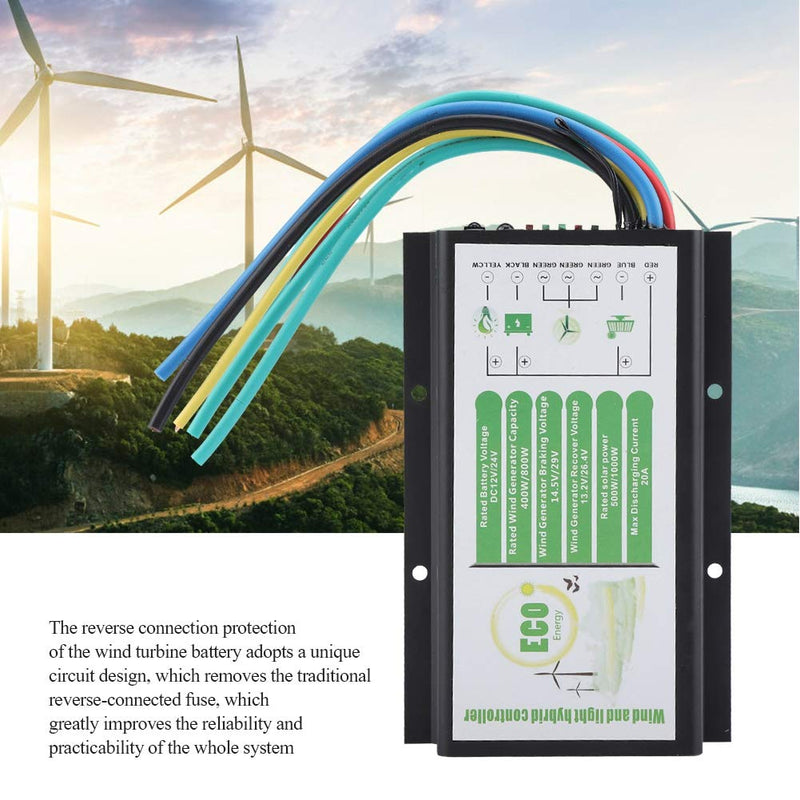 Garosa Wind and Solar Hybrid Controller Wind Regulator DC 12V / 24V Wind Turbine Solar Panel 400W / 800W